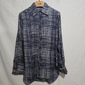 Rag & Bone Men's Silk Blend LS BF - Blue White Weave - Sz XS*